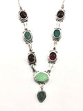 Breathtaking garnet druzy necklace in 925 sterling silver - gemstone/crystal jewelry | Mother's Day/engagement/wedding/anniversary/occasion gift - Shwasam