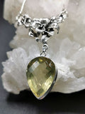 Lemon Quartz Necklace in 925 sterling silver with fashionable stones | gemstone jewelry | crystal jewelry | quartz jewelry - Shwasam