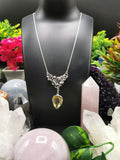 Lemon Quartz Necklace in 925 sterling silver with fashionable stones | gemstone jewelry | crystal jewelry | quartz jewelry - Shwasam