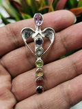 Unique stone pendant in 925 sterling silver - Amethyst, Garnet, Iolite, Carnelian, Blue Topaz, Peridot, Citrine stones | gifts for her | gifts for girlfriend | gifts for mom daughter sister - Shwasam