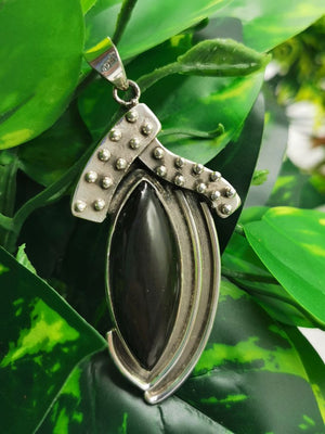 Gorgeous Black Onyx Pendant in 925 silver sterling | gifts for her | gifts for girlfriend | gifts for mom - Shwasam