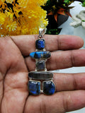 Labradorite Gemstone 925 Sterling Silver Inukshuk Pendant | gemstone jewelry | crystal jewelry | quartz - Shwasam