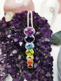 Beautiful Pendant in 925 silver with Amethyst, Garnet, Iolite, Carnelian, Blue Topaz, Peridot and Citrine stones - Shwasam