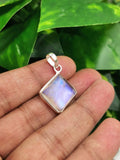 Beautifully designed rainbow moonstone pendant in 925 sterling silver | Christmas gift | Mothers Day | Anniversary Gift | Birthday Gift - Shwasam