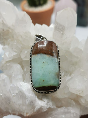 Beautiful Pendant in Chrysoprase stone made in 925 silver | gifts for her | gifts for girlfriend - Shwasam