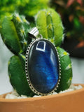 Labradorite stone pendant for jewelry made in 925 sterling silver | gemstone jewelry | crystal jewelry | quartz - Shwasam
