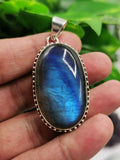 Labradorite stone pendant for jewelry made in 925 sterling silver | gemstone jewelry | crystal jewelry | quartz - Shwasam