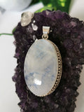 Rainbow Moonstone Pendant made in 925 sterling silver | gemstone jewelry | crystal jewelry | quartz - Shwasam