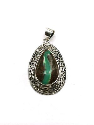 Amazing Chrysoprase pendant in 925 Sterling Silver | Christmas gift | Mothers Day | Anniversary Gift | Birthday Gift - Shwasam