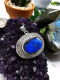 Silver Pendant with high quality genuine Labradorite stone | gemstone jewelry | crystal jewelry | quartz jewelry - Shwasam