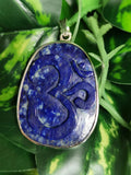 Lapis Lazuli stone OM Pendant Jewelry in 925 sterling silver | Mothers Day Gift | Spiritual Gift - Shwasam