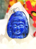 Serene Buddha pendant in lapis lazuli stone and 925 sterling silver - gemstone/crystal jewelry | Mother's Day/Birthday/Anniversary gift - Shwasam