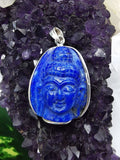 Serene Buddha pendant in lapis lazuli stone and 925 sterling silver - gemstone/crystal jewelry | Mother's Day/Birthday/Anniversary gift - Shwasam