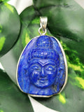 Serene Buddha pendant in lapis lazuli stone and 925 sterling silver - gemstone/crystal jewelry | Mother's Day/Birthday/Anniversary gift - Shwasam