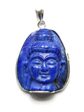 Serene Buddha pendant in lapis lazuli stone and 925 sterling silver - gemstone/crystal jewelry | Mother's Day/Birthday/Anniversary gift - Shwasam