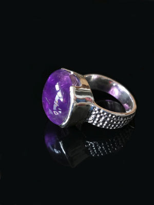 Beautiful Amethyst ring in 925 sterling silver - size 6 | Engagement ring | gemstone jewelry | crystal jewelry | quartz jewelry | finger ring - Shwasam