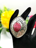 Rhodochrosite gemstone ring made in 925 silver | gemstone jewelry | crystal jewelry | quartz jewelry | finger ring | engagement ring - Shwasam