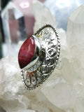 Rhodochrosite gemstone ring made in 925 silver | gemstone jewelry | crystal jewelry | quartz jewelry | finger ring | engagement ring - Shwasam
