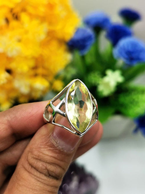 Beautiful Lemon Topaz stone ring in 925 sterling silver | Christmas gift | Mothers Day | Anniversary Gift | Birthday Gift | finger ring - Shwasam