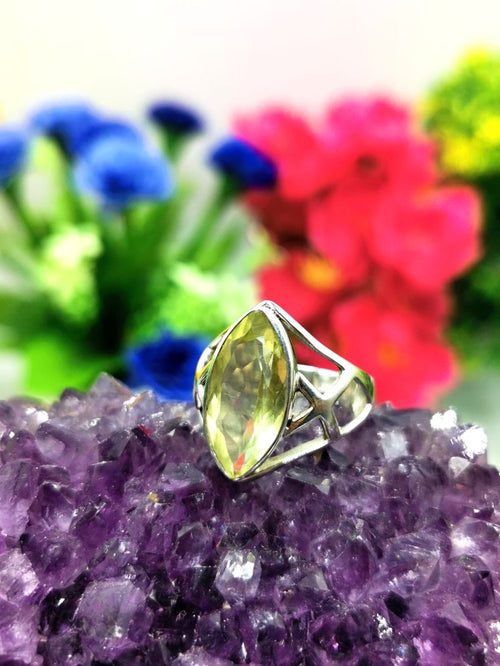 Beautiful Lemon Topaz stone ring in 925 sterling silver | Christmas gift | Mothers Day | Anniversary Gift | Birthday Gift | finger ring - Shwasam
