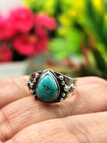 Ring with Blue Turquoise gemstone made in 925 silver | gemstone jewelry | crystal jewelry | quartz jewelry | finger ring | engagement ring - Shwasam