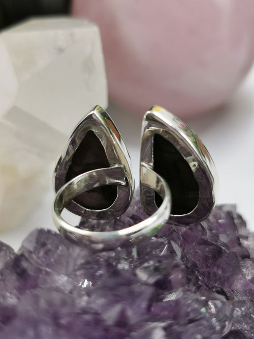 Exquisite Coffee Jasper & Charoite ring in 925 sterling silver-size 7 | engagement rings | gifts for her | gifts for girlfriend | gifts for mom daughter sister | finger ring - Shwasam
