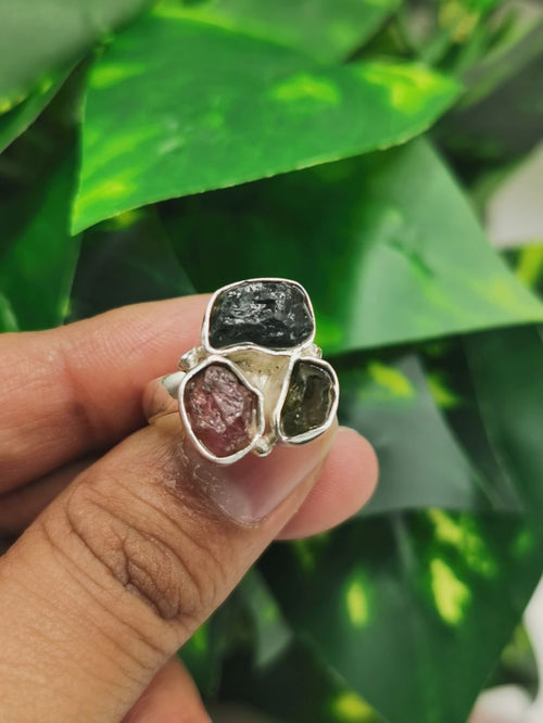 Tourmaline gemstone ring made in 925 sterling silver - | fashion rings | finger ring | gift for her | birthday gift - Shwasam