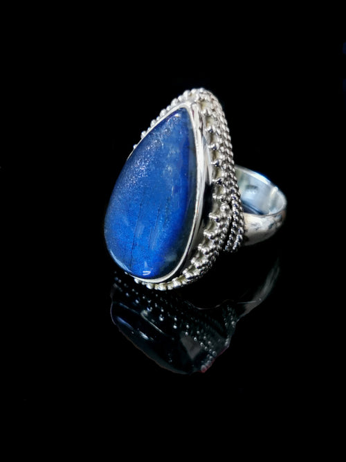 Labradorite Stone Ring 925 Sterling Silver Statement Ring For Labradorite Stone Ring 925 Sterling Silver Statement Ring For