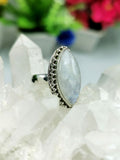 Beautiful Rainbow Moonstone ring in 925 sterling silver - size 7.5 | Christmas gift | Mothers Day | Anniversary Gift | Birthday Gift | finger ring - Shwasam