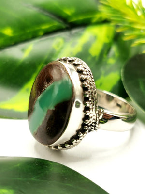 Elegant beautiful Chrysoprase ring in 925 sterling silver - size 7 |  gifts for her | gifts for girlfriend | gifts for mom daughter sister | Engagement Ring | Mother's Day gift | finger ring - Shwasam