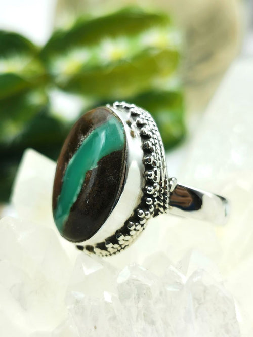 Elegant beautiful Chrysoprase ring in 925 sterling silver - size 7 |  gifts for her | gifts for girlfriend | gifts for mom daughter sister | Engagement Ring | Mother's Day gift | finger ring - Shwasam