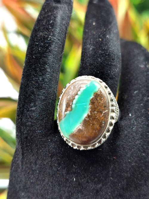 Elegant beautiful Chrysoprase ring in 925 sterling silver - size 7 |  gifts for her | gifts for girlfriend | gifts for mom daughter sister | Engagement Ring | Mother's Day gift | finger ring - Shwasam