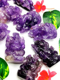 Ganesh Statue in Amethyst Handmade Carving | Lord Ganesha Idol | Figurine in Crystals/Gemstones - Shwasam