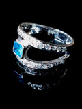 Elegant and beautiful blue topaz ring in 925 sterling silver - size 6 - gemstone/crystal jewelry | Mother's Day gift | Engagement Finger Ring