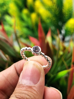 Amethyst ring in 925 sterling silver - size 5 - gemstone/crystal jewelry | Mother's Day gift | Engagement Ring | Finger ring - Shwasam