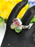 Elegant and beautiful tourmaline ring in 925 sterling silver - size 8 - gemstone/crystal jewelry | Mother's Day gift | Engagement Finger Ring