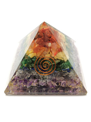7 Chakra Orgone Pyramid - Energy / Reiki / crystal healing - Shwasam
