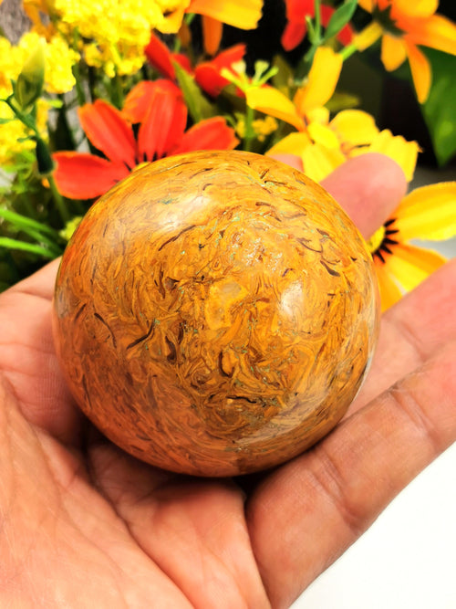 Mariam Jasper sphere/ball - Energy/Reiki/Crystal Healing - Shwasam