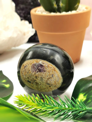 Natural Fluorite stone sphere / ball - Crystal Healing fluorite gemstone ball - Shwasam