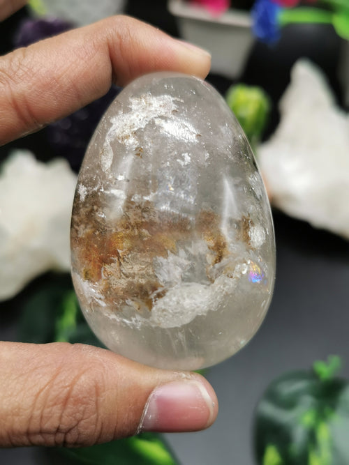 Clear Quartz / Spathik Egg - Quartz for Energy / Reiki / Crystal Healing - Shwasam