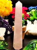 Rose Quartz Point - Natural Crystal healing rose quartz handmade gemstone point - Shwasam