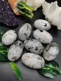 Rainbow moonstone Lingam used in Crystal Healing - Shwasam