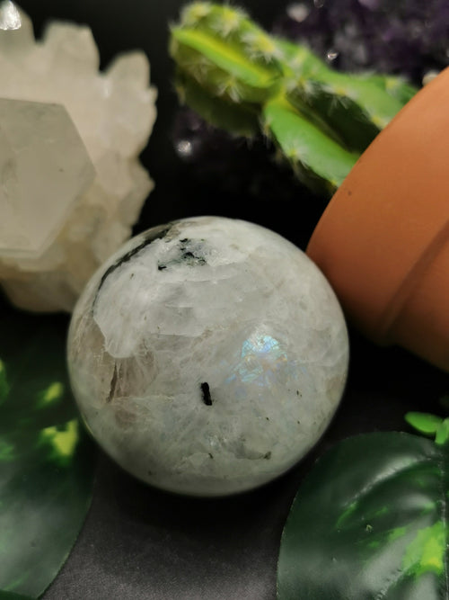 Rainbow Moonstone Sphere - Crystal Healing - Shwasam