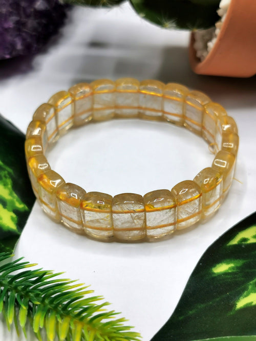 Golden Rutile Bracelet | gemstone/crystal jewelry | Mother's Day/Birthday/Anniversary/Valentine's Day gift - Shwasam