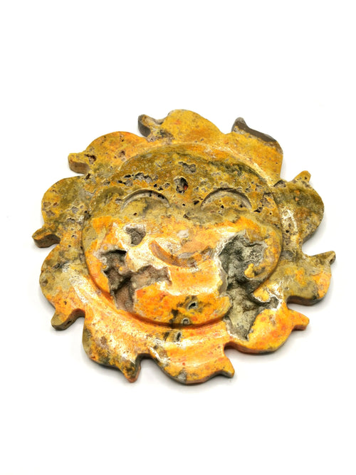 Bumblebee Jasper Natural stone hand carving of Sun - Crystal Healing / Reiki - Shwasam