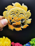 Bumblebee Jasper Natural stone hand carving of Sun - Crystal Healing / Reiki - Shwasam