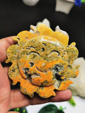 Bumblebee Jasper Natural stone hand carving of Sun - Crystal Healing / Reiki - Shwasam
