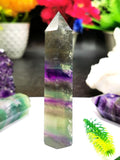 Rainbow Fluorite Point - natural crystals - reiki/chakra/healing/energy - 3.5 inch (8.75 cms) and 100 - 125 gms weight - Shwasam