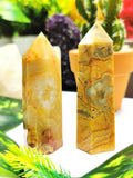 Crazy Lace Agate Point - reiki/chakra/healing/energy - 1 PIECE will be sent - Shwasam