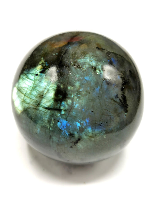 Labradorite sphere/ball with beautiful blue flash - crystal healing - 240 - 320 gms weight - Shwasam